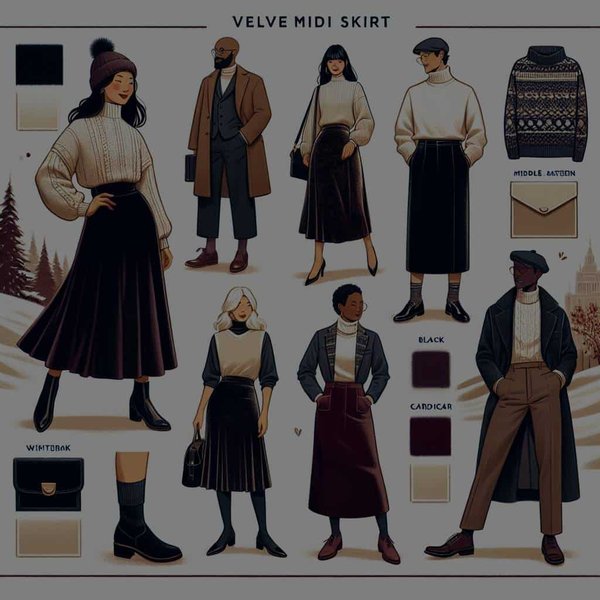 What Are the Best Ways to Incorporate a Velvet Midi Skirt into a Winter Work Wardrobe?